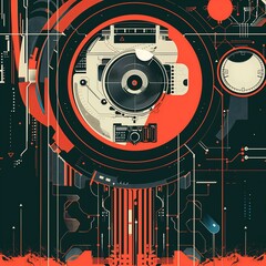 Obraz premium tech poster, tshirt design