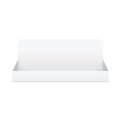 Empty cardboard POS POI blank display show box holder for sale. Vector