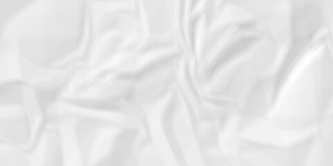 	
White wrinkly backdrop paper background. panorama grunge wrinkly paper texture background, crumpled pattern texture. paper crumpled texture. white fabric crushed textured crumpled.