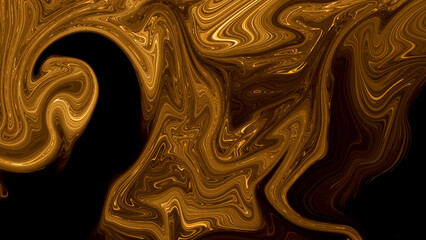 4K Abstract gold background with opulent fabric or fluid