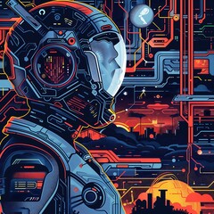 tech poster, tshirt design