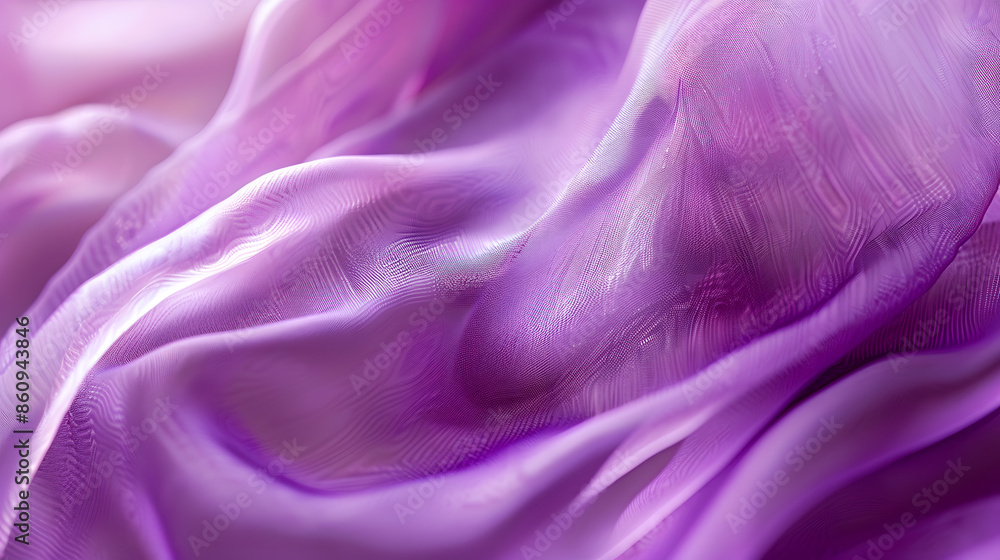 Poster texture chiffon fabric in purple color for backgrounds silk fabric selective focus : generative ai