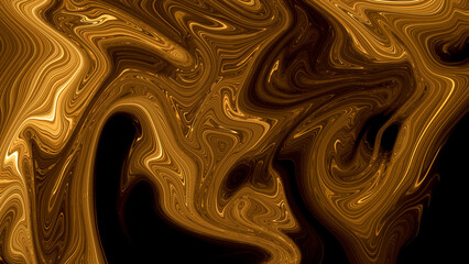4K Abstract gold background with opulent fabric or fluid