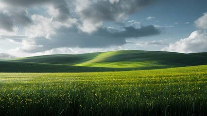 Obraz premium field and blue sky