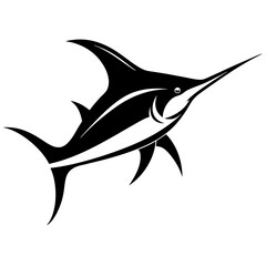 Marlin icon logo silhouette vector illustration