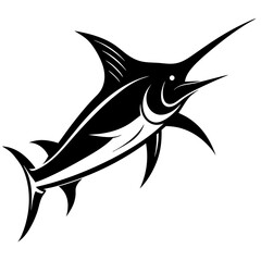 Marlin icon logo silhouette vector illustration
