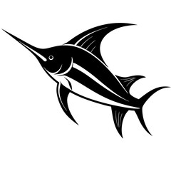 Marlin icon logo silhouette vector illustration