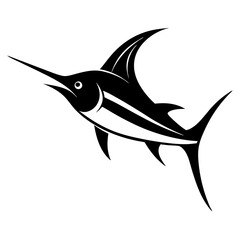 Marlin icon logo silhouette vector illustration