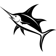 Marlin icon logo silhouette vector illustration