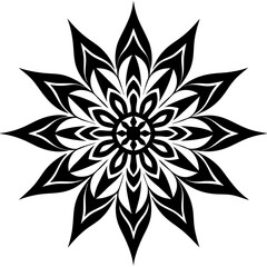 Calligraphic pattern silhouette vector illustration