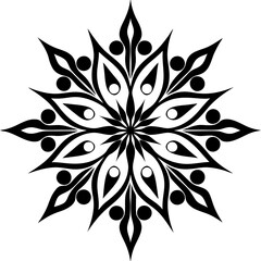 Calligraphic pattern silhouette vector illustration