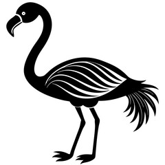 Flamingo icon silhouette vector illustration