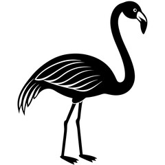 Flamingo icon silhouette vector illustration