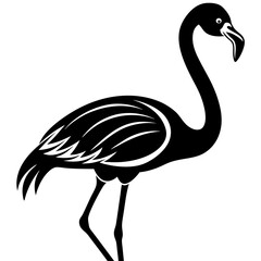 Flamingo icon silhouette vector illustration