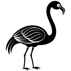 Flamingo icon silhouette vector illustration