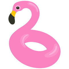 Illustration of Inflatable Ring on White Background. Isolated Vector in Cute Cartoon Style.