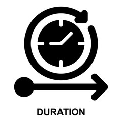 duration, time, period, project, milestone, timeline solid glyph icon