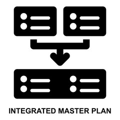 integrated master plan solid glyph icon