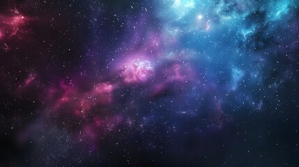 Obraz premium Nebula and stars: colorful deep space graphics