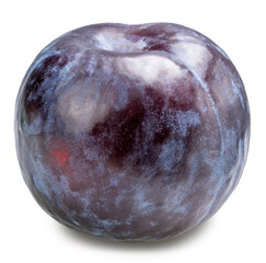 Fresh Black Plum fruit isolated on white background, Black Plums fruits on white With clipping path.