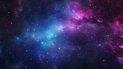 Naklejka premium Futuristic galaxy: vibrant deep space illustration