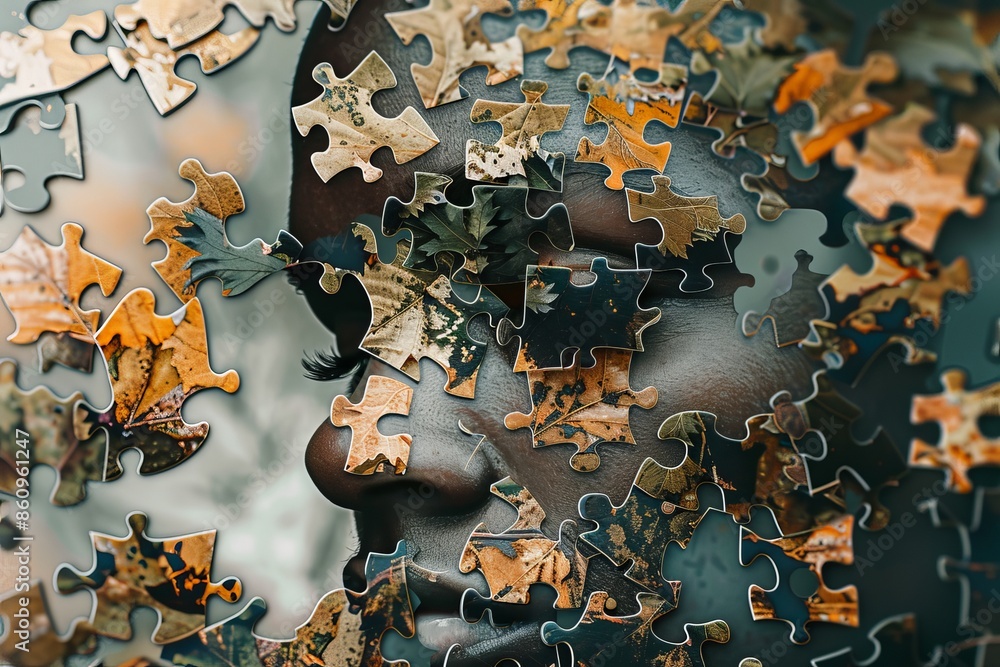 Aufkleber enhancing jigsaw puzzle with ai to integrate missing piece for improved completion