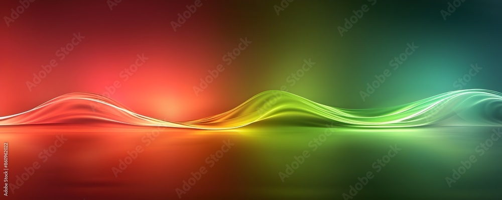 Poster vibrant neon gradient background with soft light trails for product display and concept