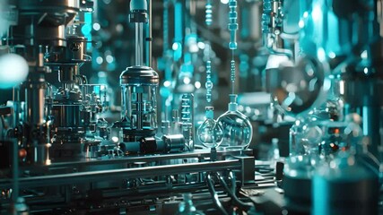 Futuristic laboratory with advanced equipment - Powered by Adobe