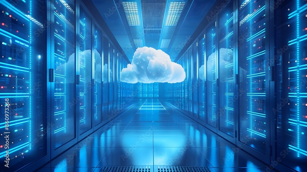 Poster seamless hybrid cloud environment integrating on premise servers and cloud services for optimized di