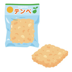 真空パックに入ったテンペ