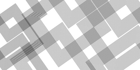 Abstract background with black lines and white background design Geometric design with dynamic on white background in concept, wave. rectangle and triangle lines and shapes design	