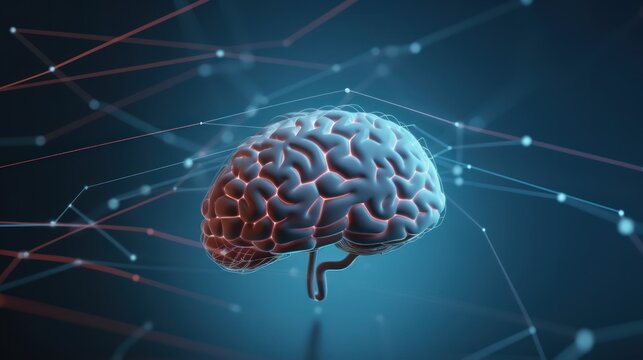 Digital Brain Neural Network Concept