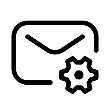 mail settings icon with line style, perfect for user interface projects