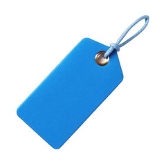 Blue Tag top view isolated on transparent background