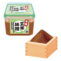 パック入りの有機玄米味噌