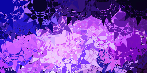 Light Purple vector template with triangle shapes.