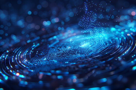 fingerprint in button scan technology, scan line digital background