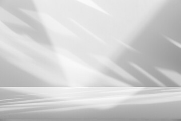 Wall interior background, studio and backdrops show products.with shadow from window color white and grey. background for text insertion and presentation product	