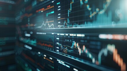 Amidst a dark, futuristic backdrop, holographic bankruptcy documents shine brightly, displaying detailed financial information. The image conveys the gravity of a financial crisis in a