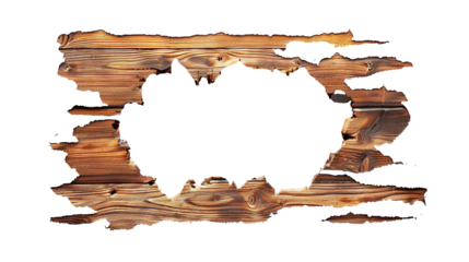 Hole Breaking Through Wooden Wall, Transparent PNG Cut Out - Hole Wood Break Explosion Cut Isolated Isolate Brick Crash
