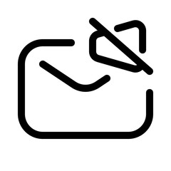 mute mail icon with line style, perfect for user interface projects