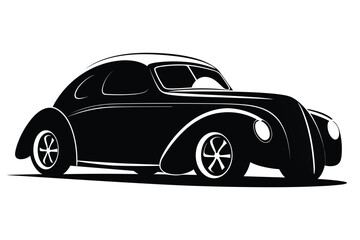 Obraz premium Coupe car silhouette vector