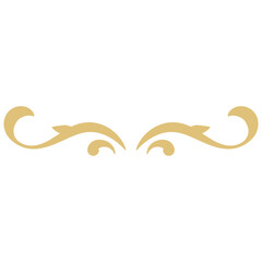 Floral Dividers Element on White Background. Isolated Vector In Simple Design.