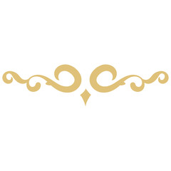 Floral Dividers Element on White Background. Isolated Vector In Simple Design.