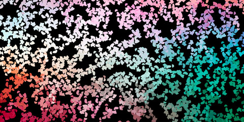 Dark green, red vector template with abstract forms.