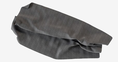 cloth fabric on the floor with white background render 3d