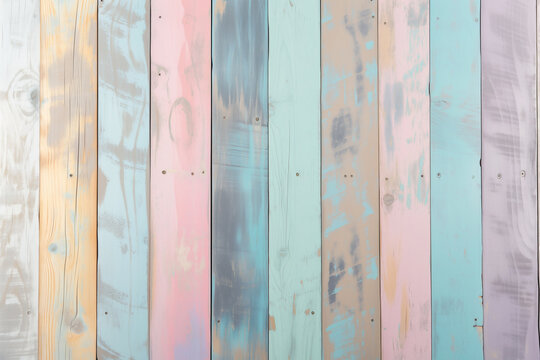  fond d&eacute;coratif et color&eacute;, tons pastel fait en panneaux en bois pastel, texture color&eacute;e et vintage style mur en lambris espace n&eacute;gatif copyspace