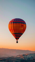 Obraz premium hot air balloon , award photo, commercial ads photo, product shot, stunning, beautiful, minimalist, centered