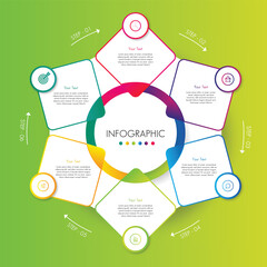 Creative Infographic Template Design. Vector illustration Design. Colorful Infographic Design. Text Color Icon Design. Infographics Collection. Infographics Business Chart Design Template. Classic