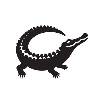 recommend clip art: crocodile silhouette vector